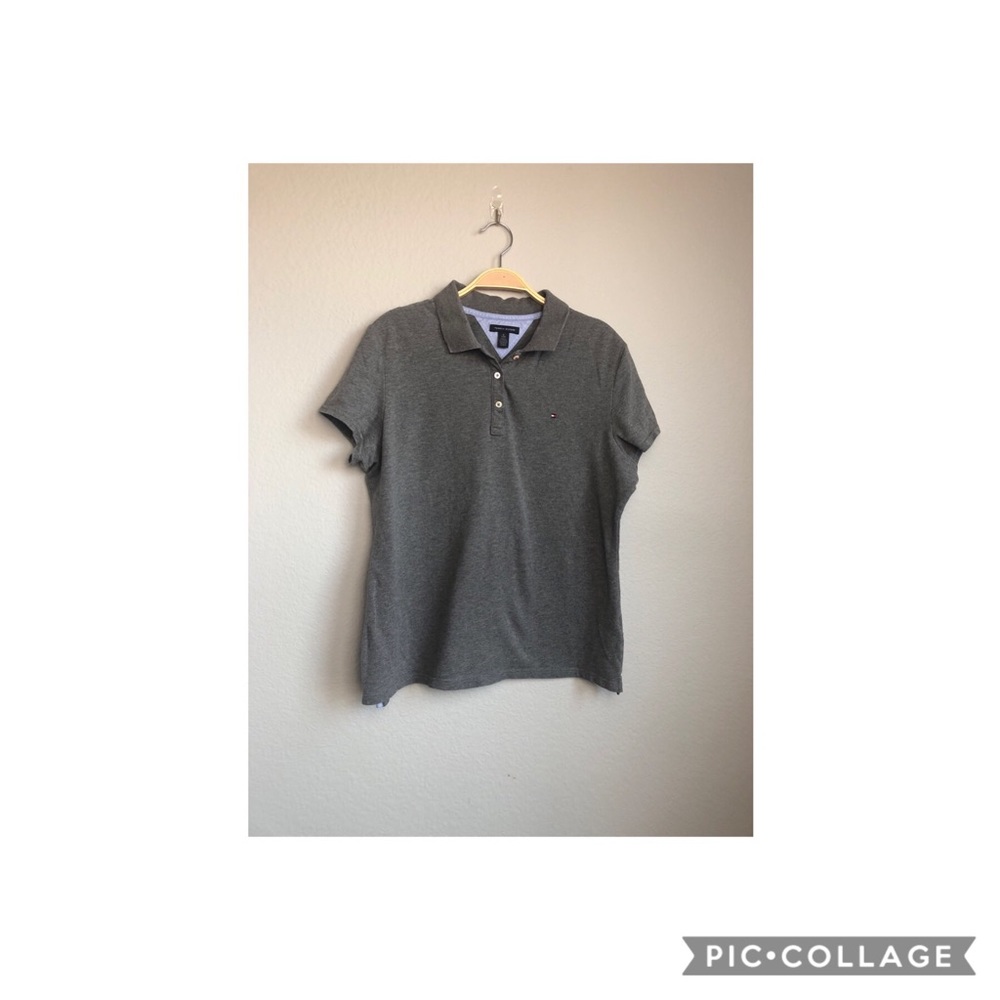 Womens Grey Tommy Hilfiger Polo Shirt SizeXL